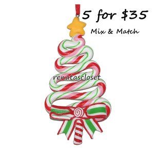 Kurt Adler T2033 Peppermint Christmas Tree Ornament NWT